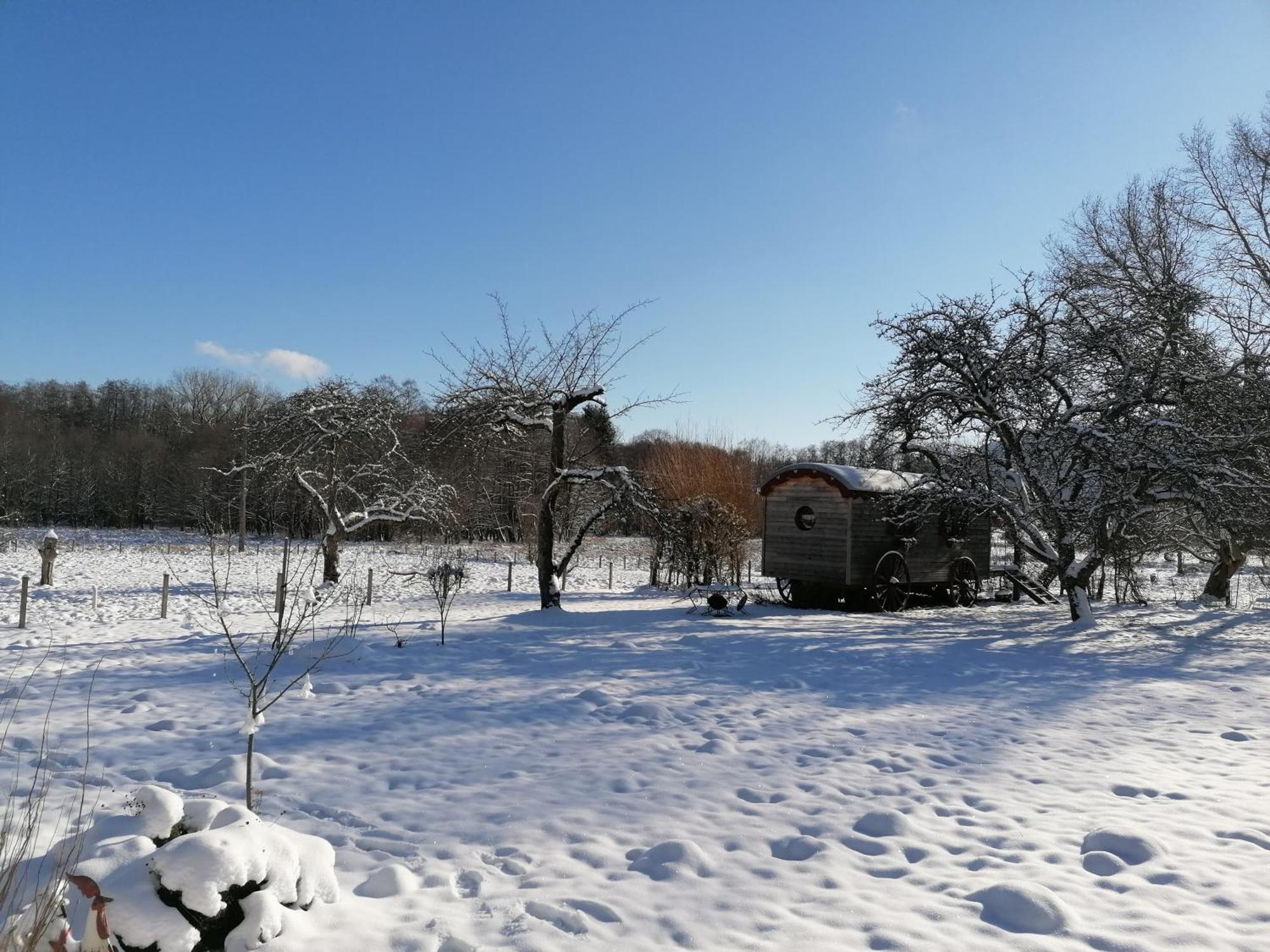 مبيت وإفطار Saint-Michel-sur-Meurthe Roulotte Le Temps De Rever المظهر الخارجي الصورة